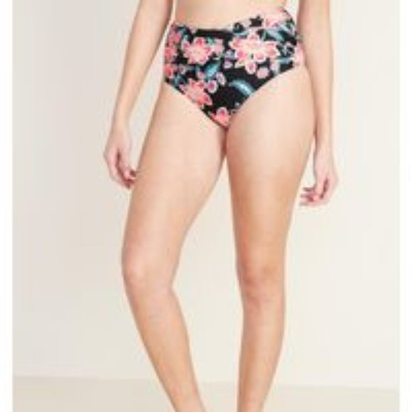 New Old Navy High-waisted Wrap-front Swim Bottoms - Picture 2 of 4